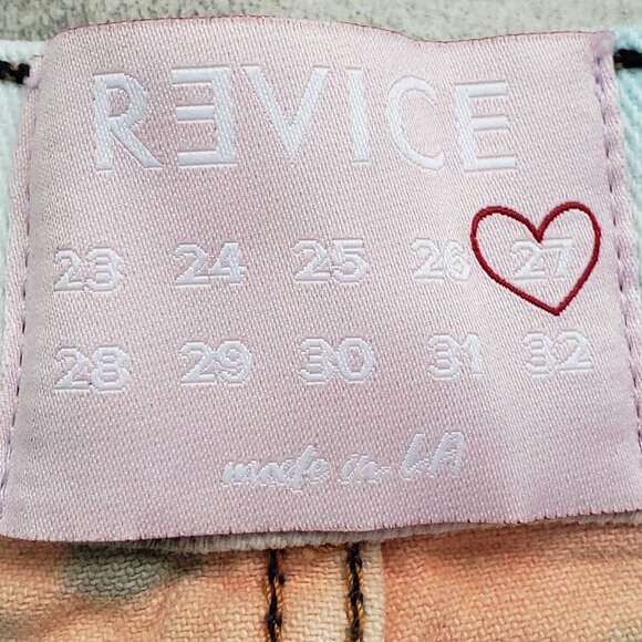 NWT Revice Women’s Denim Buttonfly Hollywood Shorts in Making Dreams Tie Dye 27 - Picture 8 of 8